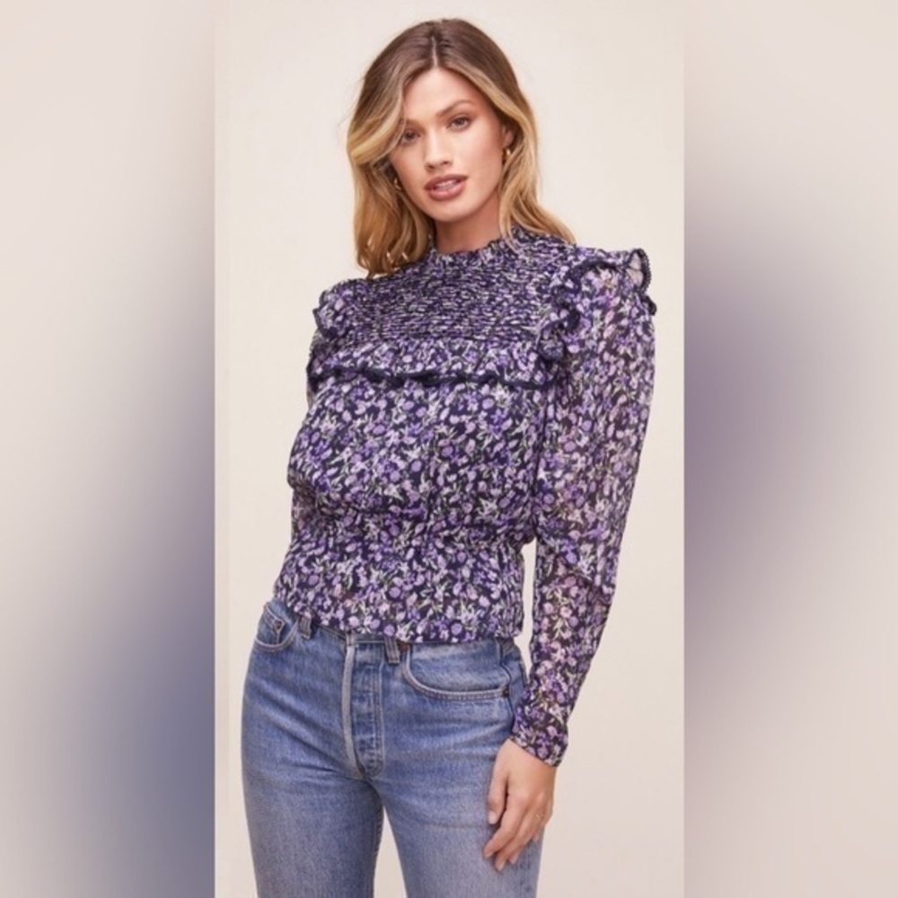ASTR the Label Alcott Floral Top size XS